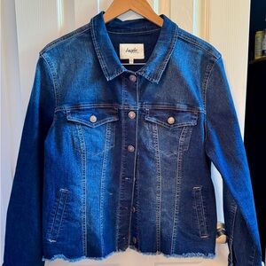 Angels XL Indigo Jean Jacket with Raw Hem